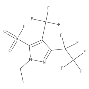 1-ethyl-3-(1,1,2,2,2-pentafluoroethyl)-4-(trifluoromethyl)-1H-pyrazole-5-sulfonyl fluoride结构式