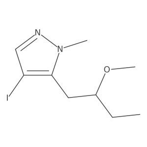 4-iodo-5-(2-methoxybutyl)-1-methyl-1H-pyrazole Structure