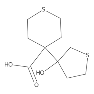 4-(3-Hydroxythiolan-3-yl)thiane-4-carboxylic acid结构式
