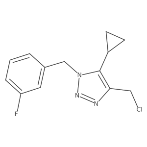 4-(chloromethyl)-5-cyclopropyl-1-[(3-fluorophenyl)methyl]-1H-1,2,3-triazole结构式