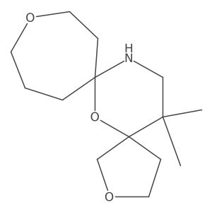 16,16-Dimethyl-2,6,10-trioxa-14-azadispiro[4.1.6^{7}.3^{5}]hexadecane结构式
