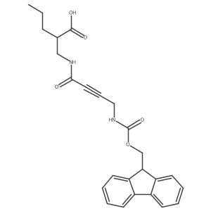 2-{[4-({[(9H-fluoren-9-yl)methoxy]carbonyl}amino)but-2-ynamido]methyl}pentanoic acid Structure