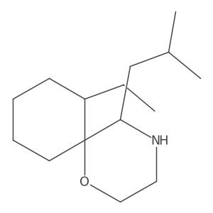7-Ethyl-5-(2-methylpropyl)-1-oxa-4-azaspiro[5.5]undecane结构式
