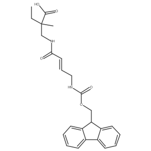 2-{[4-({[(9H-fluoren-9-yl)methoxy]carbonyl}amino)but-2-enamido]methyl}-2-methylbutanoic acid Structure