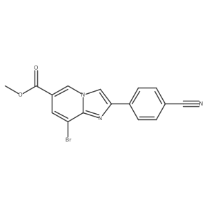Methyl 8-bromo-2-(4-cyanophenyl)imidazo[1,2-a]pyridine-6-carboxylate结构式