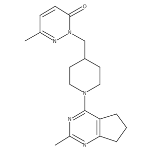 6-methyl-2-[(1-{2-methyl-5H,6H,7H-cyclopenta[d]pyrimidin-4-yl}piperidin-4-yl)methyl]-2,3-dihydropyridazin-3-one结构式
