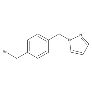 1-(4-(bromomethyl)benzyl)-1H-pyrazole Structure