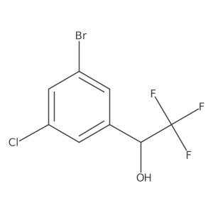(1S)-1-(3-bromo-5-chlorophenyl)-2,2,2-trifluoroethan-1-ol Structure