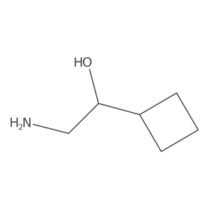 (1S)-2-amino-1-cyclobutylethan-1-ol结构式