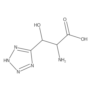 2-amino-3-hydroxy-3-(1H-1,2,3,4-tetrazol-5-yl)propanoic acid Structure