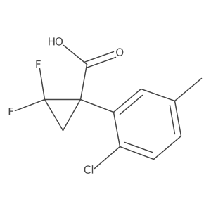 1-(2-Chloro-5-methylphenyl)-2,2-difluorocyclopropane-1-carboxylic acid Structure
