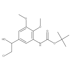 tert-butyl N-[5-(2-chloro-1-hydroxyethyl)-2,3-dimethoxyphenyl]carbamate Structure