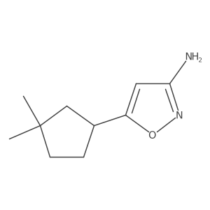5-(3,3-Dimethylcyclopentyl)-1,2-oxazol-3-amine结构式