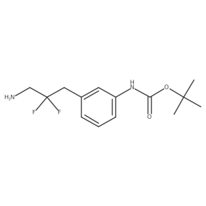 tert-butyl N-[3-(3-amino-2,2-difluoropropyl)phenyl]carbamate结构式