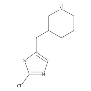 3-[(2-Chloro-1,3-thiazol-5-yl)methyl]piperidine结构式