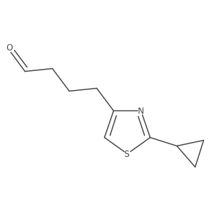 4-(2-Cyclopropyl-1,3-thiazol-4-yl)butanal结构式