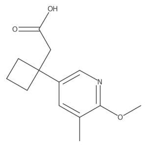 2-[1-(6-Methoxy-5-methylpyridin-3-yl)cyclobutyl]acetic acid结构式