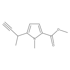 methyl 5-(but-3-yn-2-yl)-1-methyl-1H-pyrrole-2-carboxylate Structure