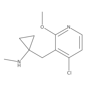 1-[(4-chloro-2-methoxypyridin-3-yl)methyl]-N-methylcyclopropan-1-amine结构式