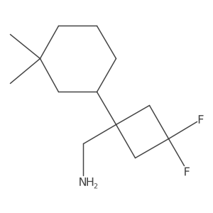 [1-(3,3-Dimethylcyclohexyl)-3,3-difluorocyclobutyl]methanamine结构式