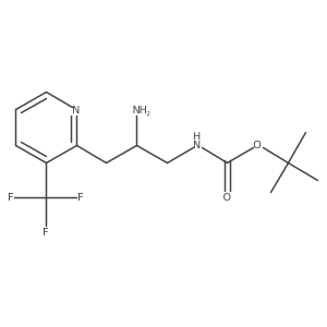 tert-butyl N-{2-amino-3-[3-(trifluoromethyl)pyridin-2-yl]propyl}carbamate Structure