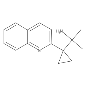 2-[1-(Quinolin-2-yl)cyclopropyl]propan-2-amine结构式