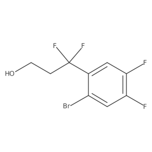 3-(2-Bromo-4,5-difluorophenyl)-3,3-difluoropropan-1-ol结构式
