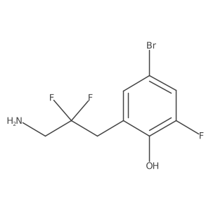 2-(3-Amino-2,2-difluoropropyl)-4-bromo-6-fluorophenol结构式