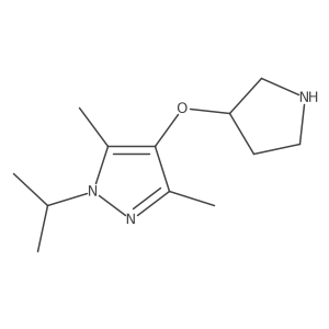 3,5-dimethyl-1-(propan-2-yl)-4-(pyrrolidin-3-yloxy)-1H-pyrazole Structure