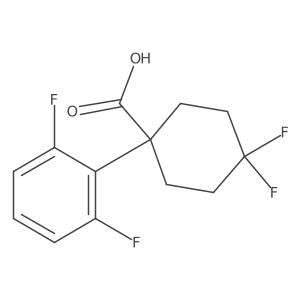 1-(2,6-Difluorophenyl)-4,4-difluorocyclohexane-1-carboxylic acid结构式