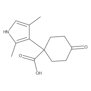 1-(2,4-dimethyl-1H-pyrrol-3-yl)-4-oxocyclohexane-1-carboxylic acid Structure