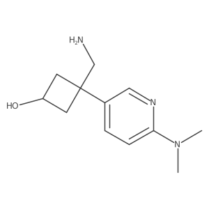 3-(Aminomethyl)-3-[6-(dimethylamino)pyridin-3-yl]cyclobutan-1-ol结构式