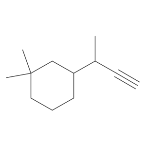 3-(But-3-yn-2-yl)-1,1-dimethylcyclohexane结构式