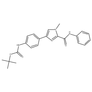 tert-butyl (4-(1-methyl-2-(phenylcarbamoyl)-1H-imidazol-4-yl)phenyl)carbamate结构式