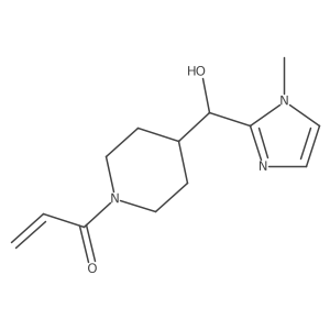 1-{4-[hydroxy(1-methyl-1H-imidazol-2-yl)methyl]piperidin-1-yl}prop-2-en-1-one结构式