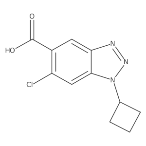 1-Cyclobutyl-6-chloro-1H-benzotriazole-5-carboxylic acid Structure