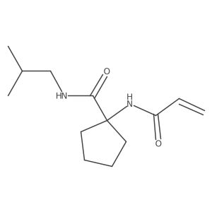 N-(2-methylpropyl)-1-(prop-2-enamido)cyclopentane-1-carboxamide结构式