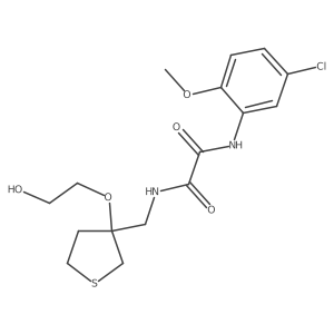 N1-(5-chloro-2-methoxyphenyl)-N2-((3-(2-hydroxyethoxy)tetrahydrothiophen-3-yl)methyl)oxalamide结构式