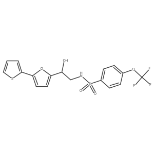 N-{2-hydroxy-2-[5-(thiophen-2-yl)furan-2-yl]ethyl}-4-(trifluoromethoxy)benzene-1-sulfonamide Structure