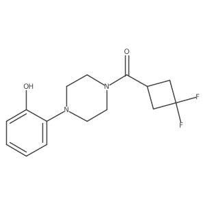 2-[4-(3,3-Difluorocyclobutanecarbonyl)piperazin-1-yl]phenol结构式