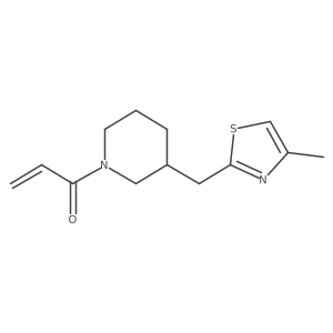 1-[3-[(4-Methyl-1,3-thiazol-2-yl)methyl]piperidin-1-yl]prop-2-en-1-one Structure