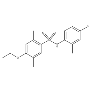 N-(4-bromo-2-methylphenyl)-4-ethoxy-2,5-dimethylbenzene-1-sulfonamide结构式
