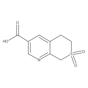 7,7-Dioxo-6,8-dihydro-5H-thiopyrano[3,4-b]pyridine-3-carboxylic acid结构式