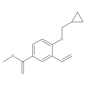 Methyl 4-(cyclopropylmethoxy)-3-vinylbenzoate结构式