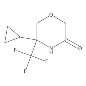5-Cyclopropyl-5-(trifluoromethyl)morpholin-3-one结构式