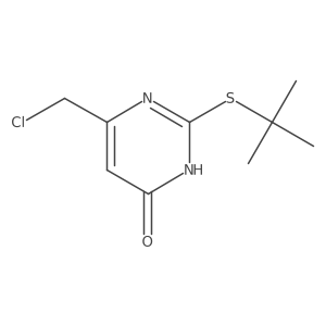 2-Tert-butylsulfanyl-4-(chloromethyl)-1H-pyrimidin-6-one结构式
