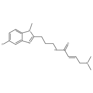 (E)-4-(Dimethylamino)-N-[3-(5-fluoro-1-methylbenzimidazol-2-yl)propyl]but-2-enamide结构式