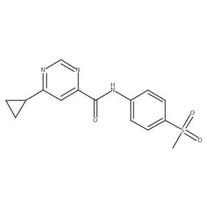 6-cyclopropyl-N-(4-methanesulfonylphenyl)pyrimidine-4-carboxamide结构式