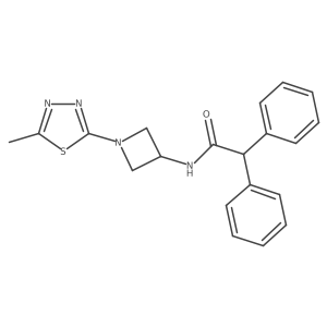 N-[1-(5-methyl-1,3,4-thiadiazol-2-yl)azetidin-3-yl]-2,2-diphenylacetamide结构式