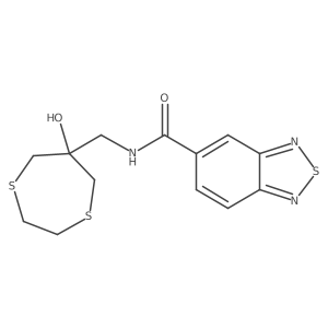 N-[(6-Hydroxy-1,4-dithiepan-6-yl)methyl]-2,1,3-benzothiadiazole-5-carboxamide Structure